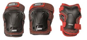 Set di protezioni Roces nero/rosso per bambini